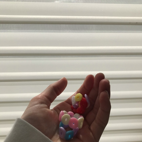 10 pack handmade pony bead rings - Picture 2 of 11